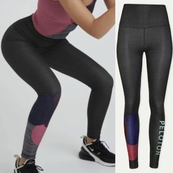 Peloton x WITH
"Topsy Turvy" Reversible High Waist Workout Leggings NWT size L - Picture 1 of 15